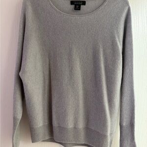 Tahari Light Gray Crew Neck Sweater